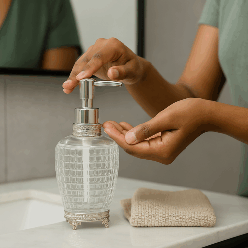 Agathe Soap Dispenser - Silver Agathe Soap Dispenser - Silver