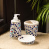 Agna Florae Handpainted Bathroom Set - Three Piece Set