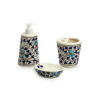 Agna Florae Handpainted Bathroom Set - Three Piece Set