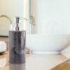 Alabaste Marble Soap Dispenser - Blue & Silver