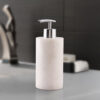 Alabaste Marble Soap Dispenser - White & Silver