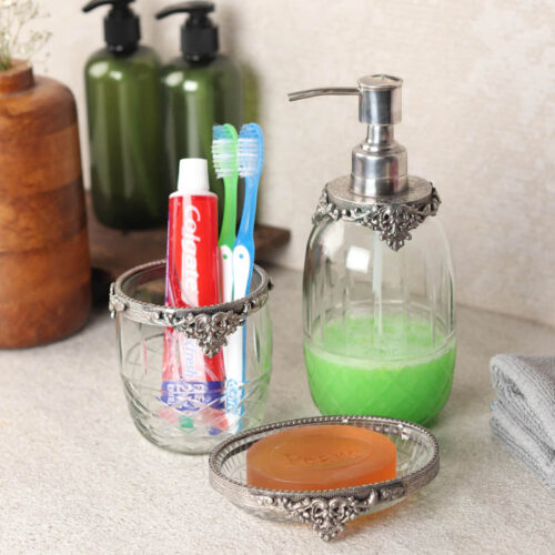 Alphi Bathroom Set - Silver Alphi Bathroom Set - Silver