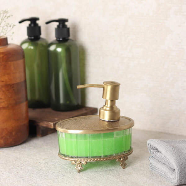 Amira Soap Dispenser - Antique Brass