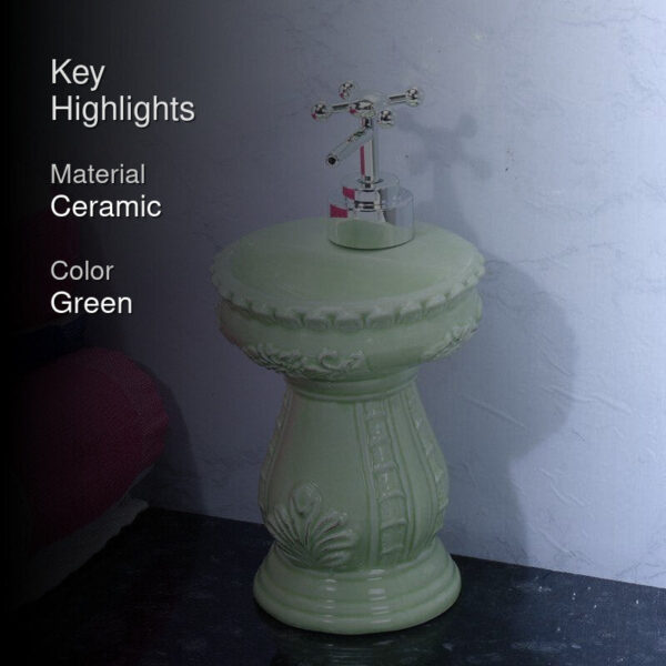 Antique Basin Soap Dispenser - Green Antique Basin Soap Dispenser - Green