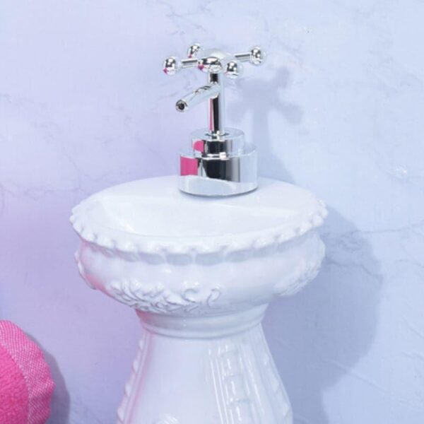 Antique Basin Soap Dispenser - White