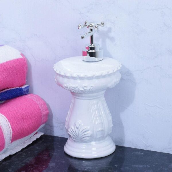 Antique Basin Soap Dispenser - White