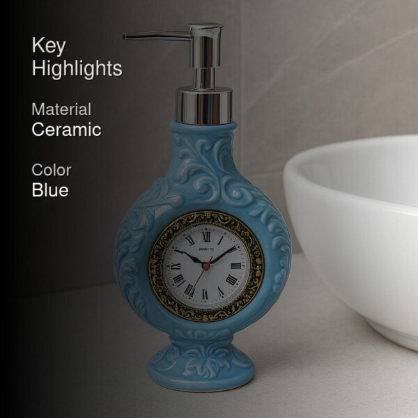 Antique Timer Soap Dispenser - Blue