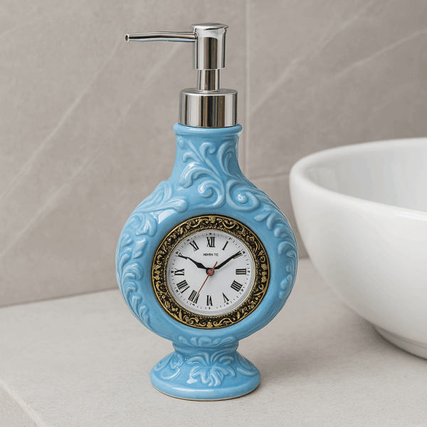 Antique Timer Soap Dispenser - Blue