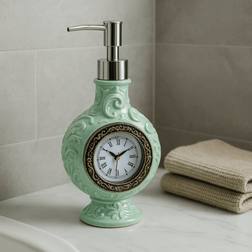 Antique Timer Soap Dispenser - Green Antique Timer Soap Dispenser - Green