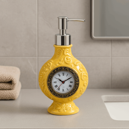 Antique Timer Soap Dispenser - Yellow Antique Timer Soap Dispenser - Yellow