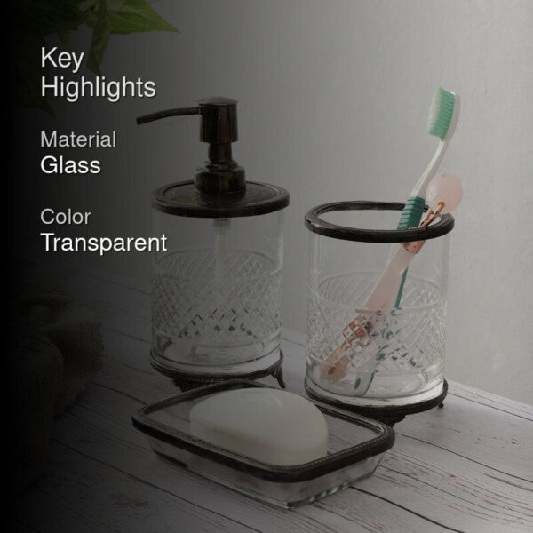 Astra Crystal Bathroom Set - Black