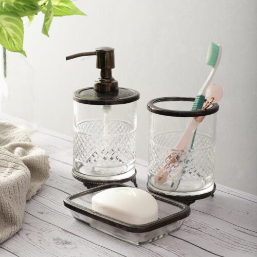 Astra Crystal Bathroom Set - Black Astra Crystal Bathroom Set - Black