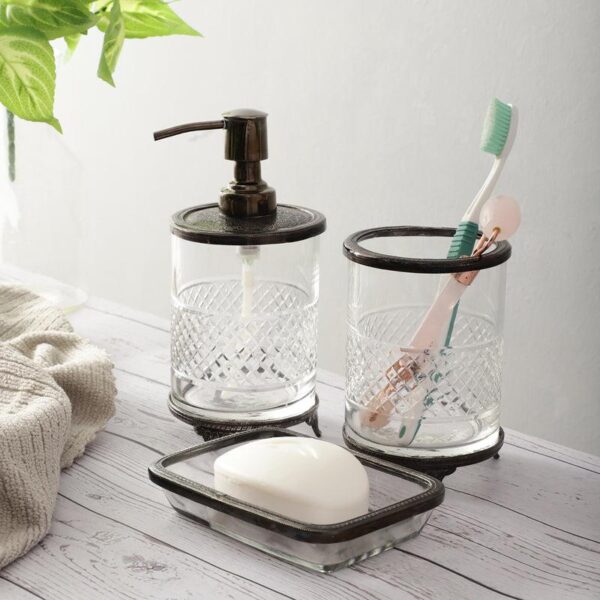 Astra Crystal Bathroom Set - Black