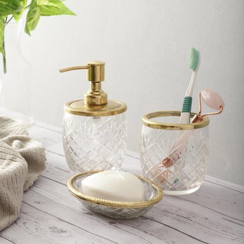 Astra Crystal Bathroom Set - Gold Astra Crystal Bathroom Set - Gold