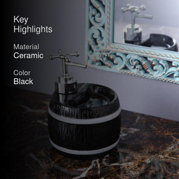 Barrel Wash Soap Dispenser - Black