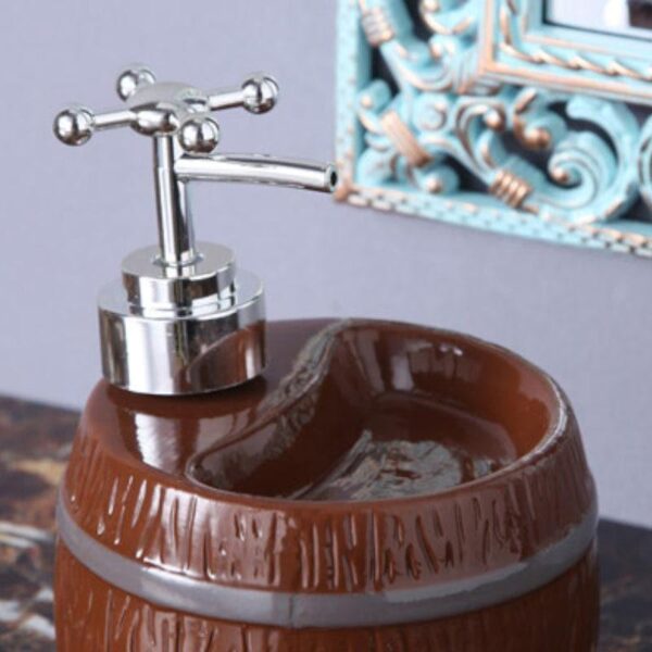 Barrel Wash Soap Dispenser - Brown