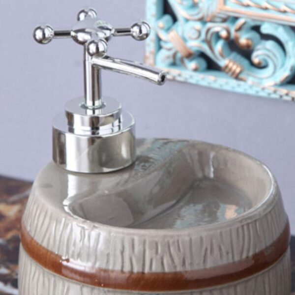 Barrel Wash Soap Dispenser - Grey