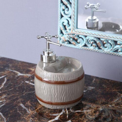 Barrel Wash Soap Dispenser - Grey