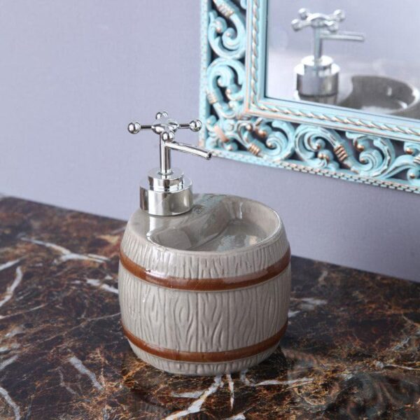 Barrel Wash Soap Dispenser - Grey