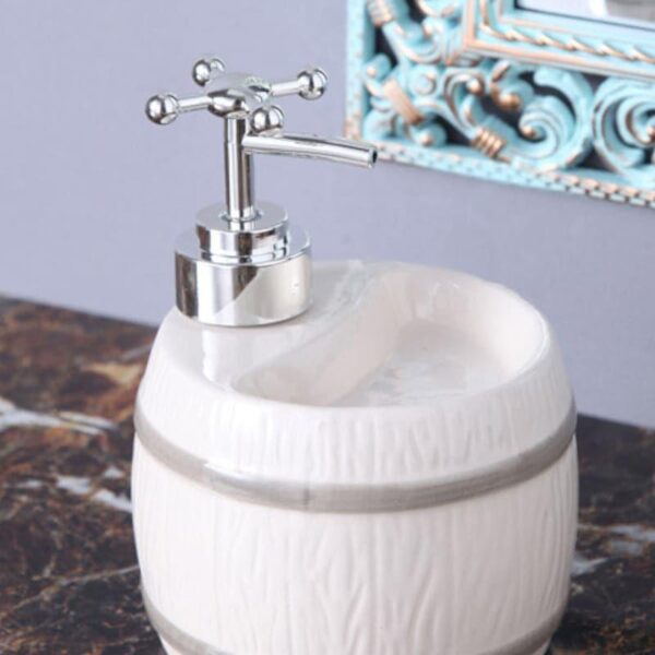 Barrel Wash Soap Dispenser - White