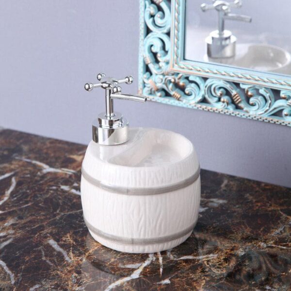 Barrel Wash Soap Dispenser - White
