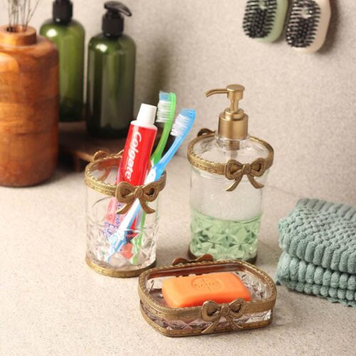 Bow-Tied Bathroom Set - Gold