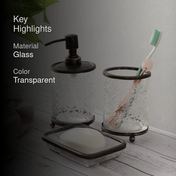 Ervo Crystal Bathroom Set - Black Ervo Crystal Bathroom Set - Black