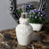 Floral Luxe Soap Dispenser - Ivory