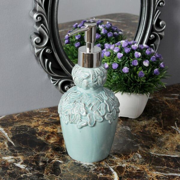 Floral Luxe Soap Dispenser - Turquoise