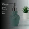 Floral Luxe Soap Dispenser - Turquoise