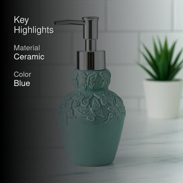 Floral Luxe Soap Dispenser - Turquoise