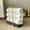 Ivago Towel Holder - Black & Gold