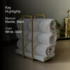 Ivago Towel Holder - White & Gold
