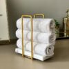 Ivago Towel Holder - White & Gold