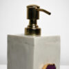 Kade Handcrafted Agate & Marble Soap Dispenser - Pink