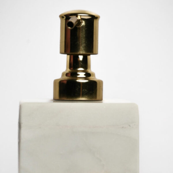 Kade Handcrafted Agate & Marble Soap Dispenser - White Kade Handcrafted Agate & Marble Soap Dispenser - White