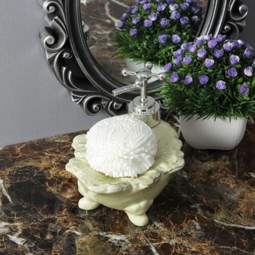 Leafy Basin Soap Dispenser - Yellow