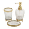 Luma Crystal Cut Bathroom Set - Gold