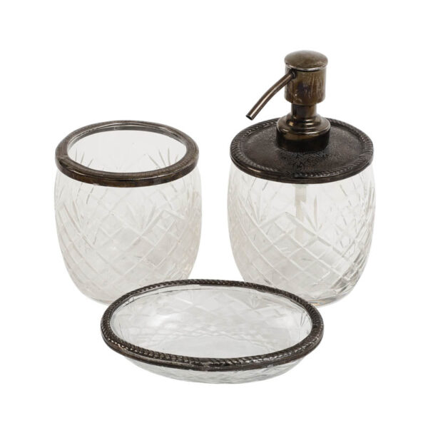 Lumamba Crystal Cut Bathroom Set - Black Lumamba Crystal Cut Bathroom Set - Black