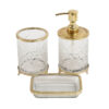Mamba Crystal Cut Bathroom Set - Gold Mamba Crystal Cut Bathroom Set - Gold