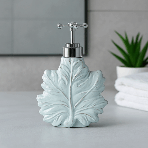 Maple Leaf Basin Soap Dispenser - Blue