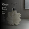 Maple Leaf Basin Soap Dispenser - Ivory