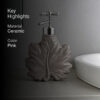 Maple Leaf Basin Soap Dispenser - Pink