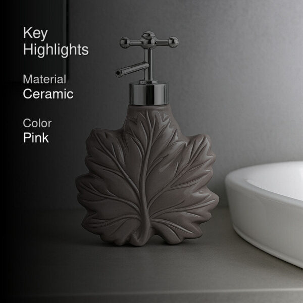 Maple Leaf Basin Soap Dispenser - Pink