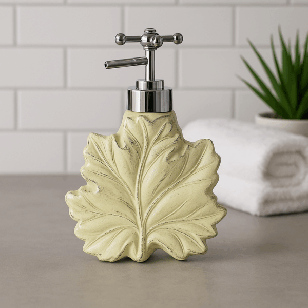 Maple Leaf Basin Soap Dispenser - Yellow