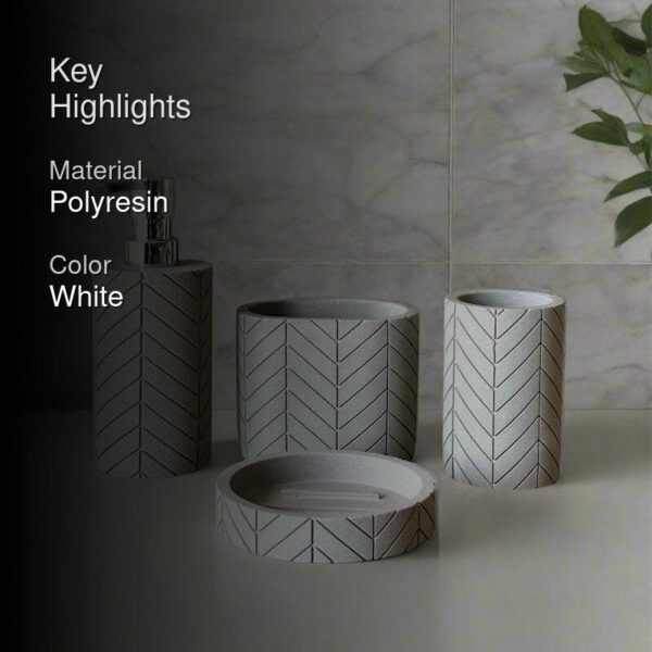 Nio Polyresin Bathroom Set - Four Piece Set