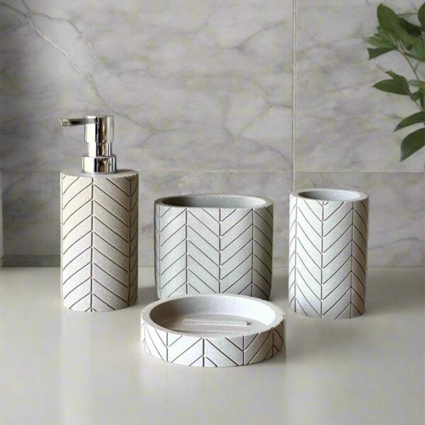 Nio Polyresin Bathroom Set - Four Piece Set