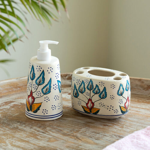 Nirva Handpainted Bathroom Set - Two Piece Set