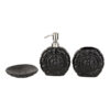 Ocean Noir Ceramic Bathroom Set - Three Piece Set