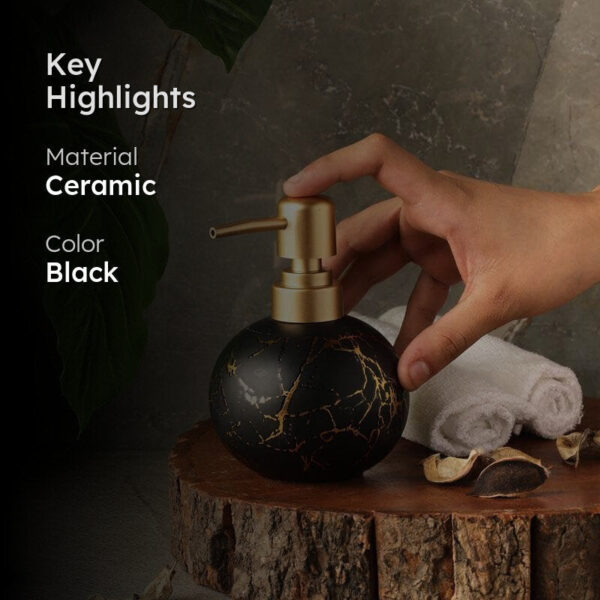 Siroqa Round Soap Dispenser - Black